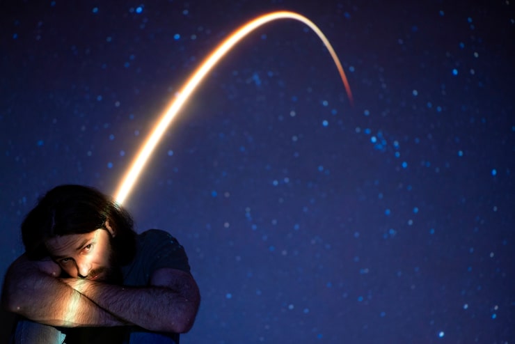 Sterne oder Lichter in der Nacht